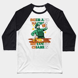 Beer and Nachos Me Lucky Charms Baseball T-Shirt